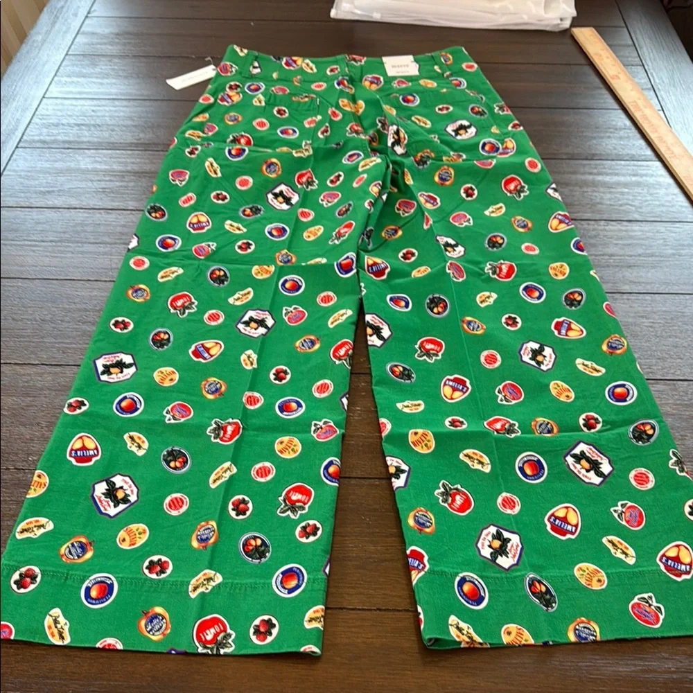 Anthropologie Maeve The Colette Cropped Wide-Leg Pants Size 29 - Picture 13 of 13